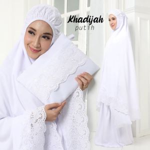 [KL Ready Stock] Telekung Syahbani (Free Bag) Dewasa Mujkena Khadijah Putih Florareena