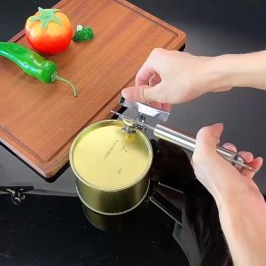 Adjustable Stainless Steel Bottle Opener Ergonomic Handle Easily Opens Jars Cans and Bottles Multi-Functional Kitchen Gadget