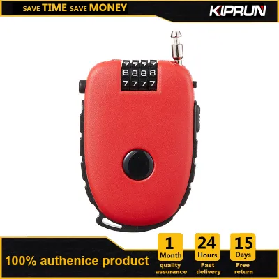 KIPRUN Cable Lock 4 Digital Combination Bike Motorcycle Helmet Lock Mini Travel Padlock Safety Number Lock with 62cm Retractable Steel Wire for Luggage Bike Outdoor Anti Theft
