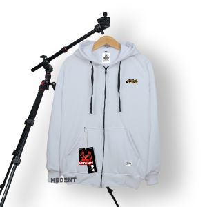Hoodie Cream Ritsleting Pria Tebal Aesthetic Distro Terbaru Basic Jaket Sweater Hodie Sleting Cowok Murah Bahan Fleece Premium Terlaris Dan Terpopuler