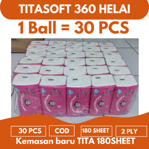 1 Ball isi 30 PCS TITASOFT TISSUE WAJAH 18SHEET (2 PLY)