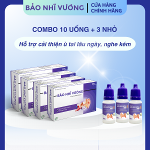 Bảo Nhĩ Vương - 10 Uống + 3 Nhỏ Hỗ trợ cải thiện ù tai lâu ngày nghe kém nghễnh ngãng
