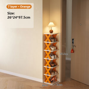 9 Layer Plastic Shoes Rack Simple Folding Multi-tier Shoe Rack DIY Foldable Shoes Storage Space Saving Stackable Shoe Shelf Sturdy & Durable Shoe Organizer Sneaker Containers Household Sturdy Shoes Shelf for Entryway Closet Hallway