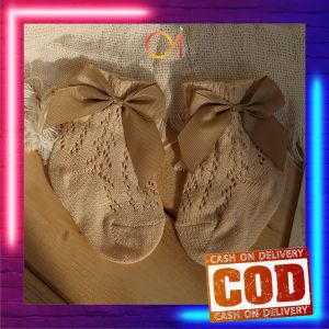 AI-P381 Kaus Kaki Pendek Renda Pita Bayi Balita Perempuan Ala Korea Fashion Anak / Kaos Kaki Panjang Bayi Anak Breathable Pita
