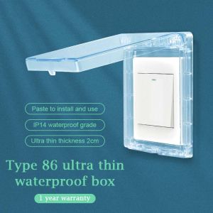 Wall switch socket protection box 86/118/148 models kitchen toilet waterproof splashproof transparent box cover