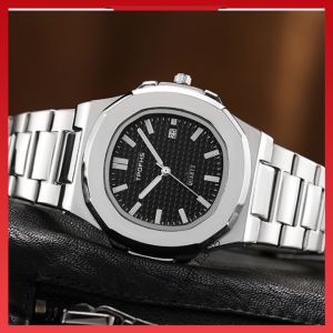 Đồng hồ Nam TPOFHS Mặt Vuông Dây Đúc Đặc- Khoá Bướm Đồng hồ nam Đẹp Chống Nước Bảo Hành 12 Tháng