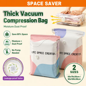 No-Pumping Vacuum Compression Bag Moisture Dust Proof For Travel Home Clothes Finishing Packing Organizer