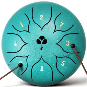 Garden Rain Drum Steel Tongue Drum Yoga Meditation Percussion Instrument Beginners Learn to Play 6-inch 8-hole C Sound Instrument