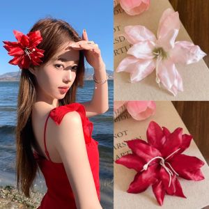 1/2Pcs Lily Flower Hair Clip Side Bangs Clip Hair Accessory Female