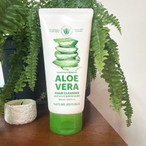 Nature Republic Aloe Vera Herbal Face Wash Deep Cleansing Gentle for All Skin Types Men Women Suitable for Normal Skin Meimei Cosmetics Store