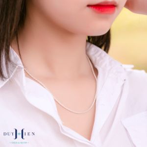 Dây Chuyền Bạc Nữ Duy Hiển S925 Kiểu Ý Dáng Dây Thừng Siêu Bền Chắc Chắn