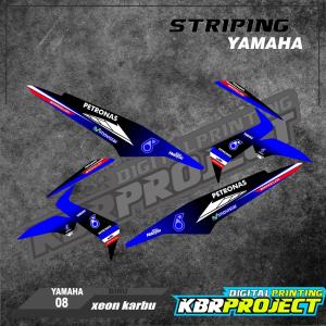 ( COD ) XEON KARBU STICKER STRIPING MOTOR YAMAHA XEON KARBU IP.08 STRIPING VARIASI RACING PETRONAS