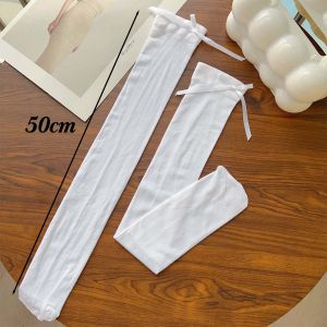 X.z. MOONLIGH โบว์สูงถึงเข่าถุงเท้าฤดูใบไม้ร่วงสาวหวาน Jk ถุงน่องสีเทาถุงน่องโลลิต้า