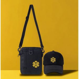 Paket Combo Tas Sling bag Plus Topi Mini Karakter Anime One Piece