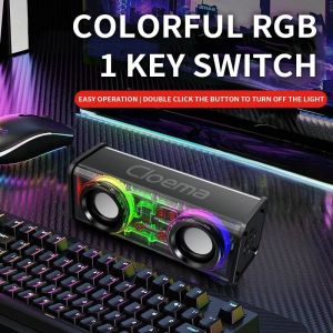 V8 Transparent Bluetooth Speaker – Portable Wireless LED Mini Speaker with 3D Surround Sound