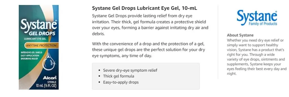 USA Systane Ultra Lubricant Eye Drops Dry Eye | Eye Gel Nighttime | Balance Lubricant | Long Lasting | COMPLETE PF Tears | Lazada USA Systane Ultra Lubricant Eye Drops Dry Eye | Eye Gel Nighttime | Balance Lubricant | Long Lasting | COMPLETE PF Tears | Lazada