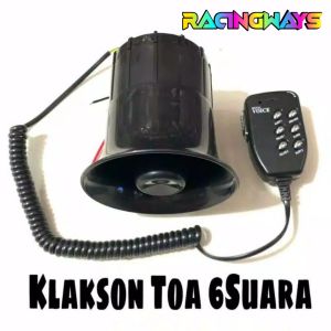 Klakson TOA 6 Suara Microphone 12V: Sirine Polisi & Klakson Suara Keras