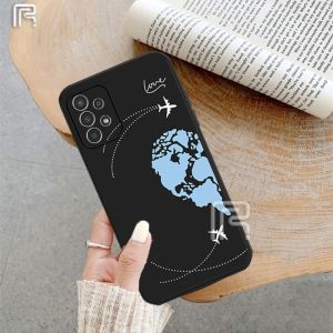 (Lokal Ready) Casing hp Realme C53 C51 C55 C33 C30 C31 C30S C35 Realme10 9i 8i 7i 5i 6i C2 C21Y C11 2021 C20 C25Y C17 C3 C12 C15Peta Dunia Hati Cinta Soft Phone Cover