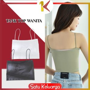 SK-P263 Tank Top Crop Tali Spagheti Tanpa Lengan Pakaian Dalam Polos Wanita / Basic Tanktop Sleeve