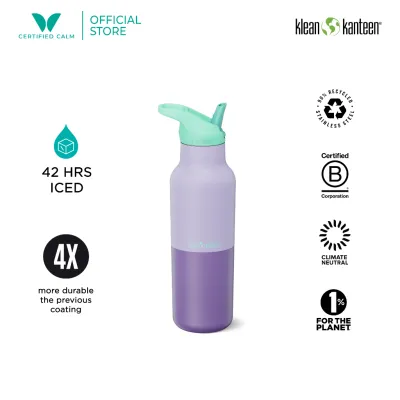 Klean Kanteen Rise 16oz Classic Insulated Bottle (w/ Flip Seal Sport Cap)