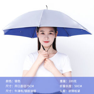 DIDI Portable Rain Umbrella Hat Foldable Outdoor Pesca Sun Shade Waterproof Camping Fishing Headwear Cap Convenient Beach Head Hats