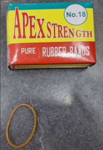 Apex Strength Pure Rubber Bands No.18 - Yellow and Red Box - 50 GRAMS