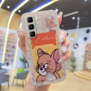 Phone Case Infinix Hot 60i 60 Pro + Plus Tecno Spark Go 2 POP 10 POVA 7 4G 5G Casing New Fashion Fun And Cute Design Cartoon Tom Jerry Silicone Dustproof Card Holder Soft Cover 2025