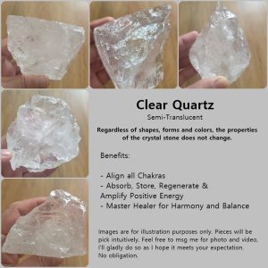 Clear Quartz (A Grade) Raw Natural Crystal Stone | Master Healer | Feng Shui | Align Chakra