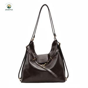 LovSpor❤PU Crescent Hobo กระเป๋าเข็มขัดหัวเข็มขัดกระเป๋าสะพายไหล่กระเป๋าถือสีทึบสำหรับสุภาพสตรีทำงานเดินทางเดินทาง