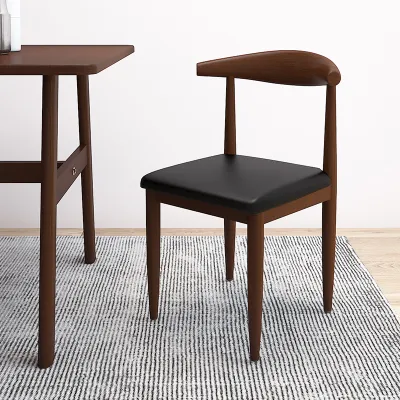 Wood Color Chair Dining Chair Living Room Chair dressing stool Computer Chair Study Chair Kerusi kayu Keru Solid Color Wood With PU Leather Cushion