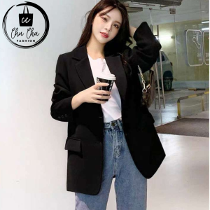 Áo khoác 2 lớp - Áo vest blazer phong cách Hàn Quốc trẻ trung năng động màu be màu đen