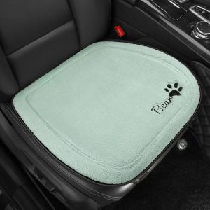 Winter Car Seat Thermal Cushion Plush Car Covers Five Seat Model Thermal Cushion Warm Cartoon Bear Car Seat Covers