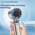 Handheld Turbo M11 Fan with 1 - 120 Wind Speed Adjustment and LED Display Rechargeable Desk Fan. 