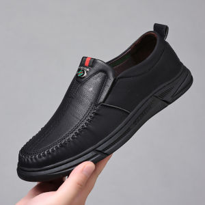COD Sepatu Pantofel Pria Full Hitam Polos Coklat Santai Resmi Formal Kerja Loafer Slip On Tanpa Tali Kantor Cowok Dewasa Kekinian 257