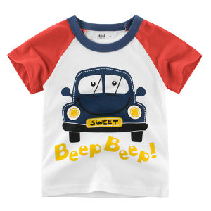 DEDEE KIDS เสื้อยืดเด็กแขนสั้น ลายรถสุดเท่ห์ สำหกรับเด็กอายุ 1-8ปี (27KIDS)