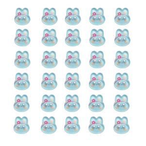 SUNNY BAR 30pcs Acrylic Bunny Buttons Transparent DIY Clothing Sewing Buttons Handmade Accessories Decorative Cute Rabbit Button Clothing Decoration