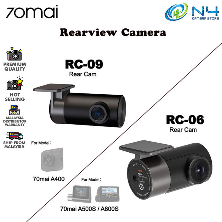 70mai 1080P RC06 RC09 Rearview Cam for 70mai Dash Cam A800S A400S A500S Car Camera【Ready Stock】
