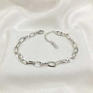 Gelang Titanium Rantai Paper Klip Gold Dan Silver Anti Karat Dan Luntur