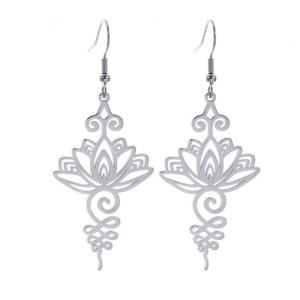 Exquisite Flower Religious Amulet Pendant Stylish Necklace Unique Drop Earrings for Any Occasion