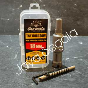 Tjap Mata hole saw TCT 18mm Bor pelubang baja stainless besi alumunium