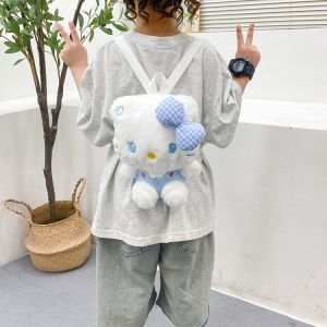 Balo Mèo Kitty Đính Nơ nhồi bông mini hoạt hình đáng yêu