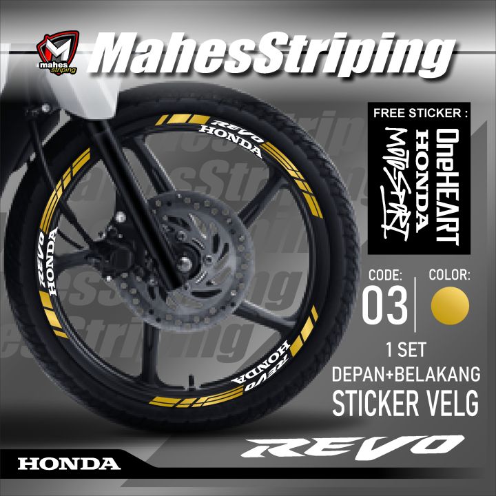 Mahes Striping - Stiker Cutting Sticker Velg Honda REVO Racing Lis List ...