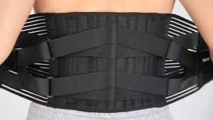 S-XXL Lumbar Back Support Belt with Six Pressure-Relief Bars - Pain Relief for Men & Women