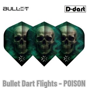 BULLET DARTS FLIGHT - POISON Standard 100 Micron Bullet Flights (SAYAP ARROW )
