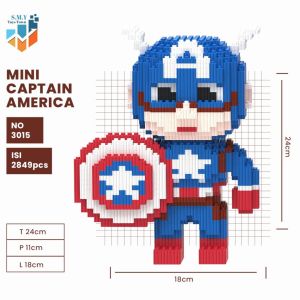 SMY Toystown Marvel Avenger Medium Mainan Bangunan Nano Block Bricks Mainan Edukasi Balok Susun Mainan Anak Mainan Tumpuk Balok Karakter Kartun Animasi 3D