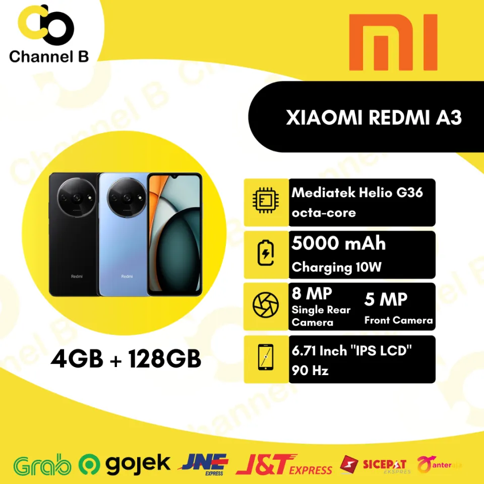 Xiaomi Redmi A3 Ram 4GB Rom 128GB Garansi Resmi Daya Tahan