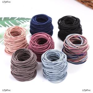 [COD] LFjAFvc ยางรัดผมเด็กผู้หญิง100ชิ้นยางมัดผมเชือกยางยืดรัดผมหางม้าที่มัดผม