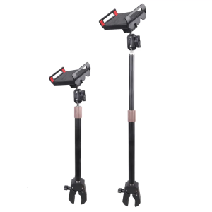 Telescoping Phone Stand Tablet Clamp Monitor Desk Stand Adjustable Heavy Base Tablet Bracket for Live Streaming