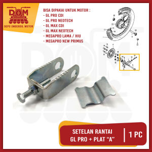 Setelan Rantai GL Pro + Plat A (PSP) Chain Adjuster Anting Anting Stelan Rante Honda GL Max