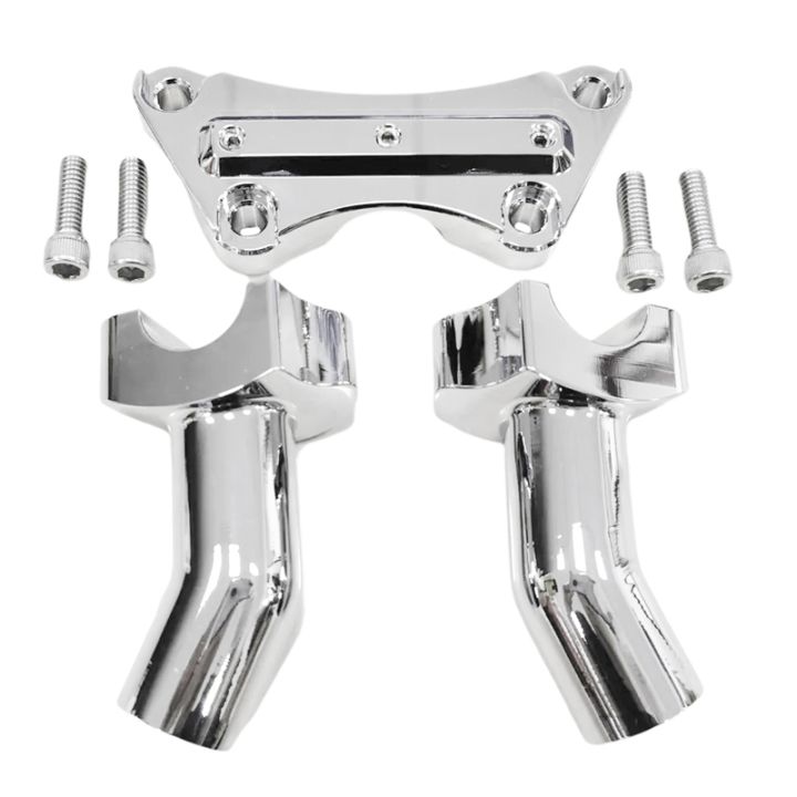 3-1/2 Inch Pullback Handlebar Risers & Top Clamp Kit for Dyna Softail ...
